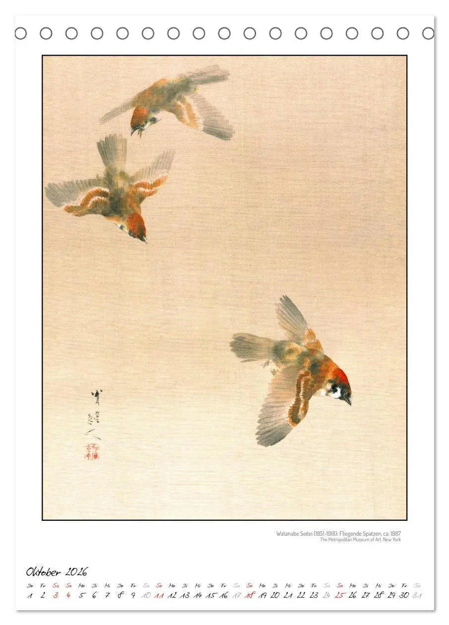 Bild: 9783457290354 | Watanabe Seitei - Japanische Tuschmalerei (Tischkalender 2026 DIN...