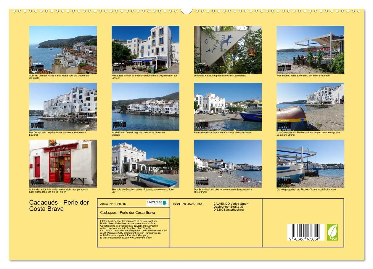 Bild: 9783457670354 | Cadaqués - Perle der Costa Brava (hochwertiger Premium Wandkalender...