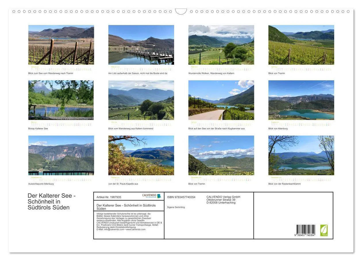 Bild: 9783457740354 | Der Kalterer See - Schönheit in Südtirols Süden (Wandkalender 2026...