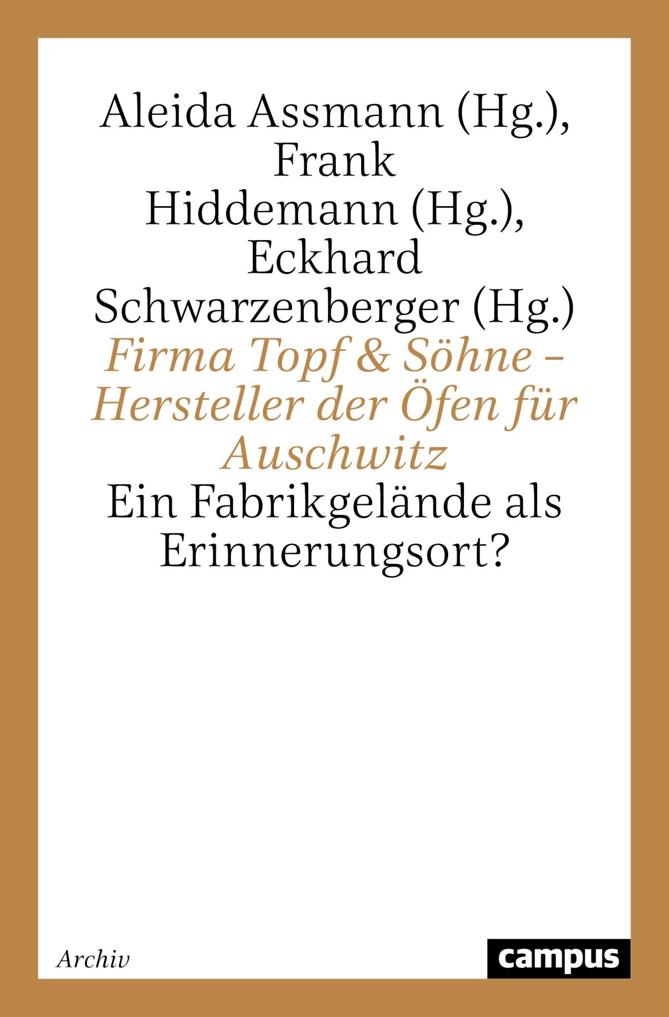 Cover: 9783593370354 | Firma Topf &amp; Söhne ¿ Hersteller der Öfen für Auschwitz | Taschenbuch