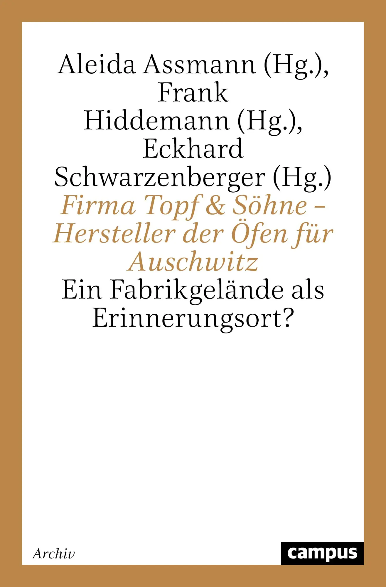 Cover: 9783593370354 | Firma Topf &amp; Söhne ¿ Hersteller der Öfen für Auschwitz | Taschenbuch