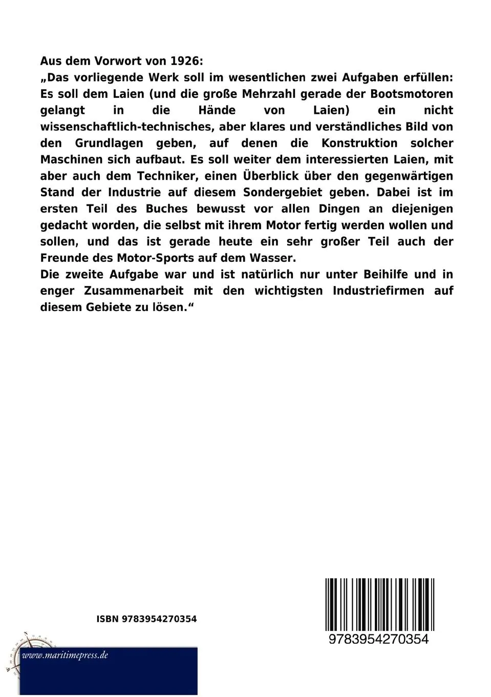Rückseite: 9783954270354 | Klassische Bootsmotoren | Harry E. Meville | Taschenbuch | 124 S.