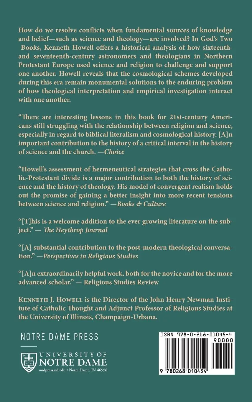 Rückseite: 9780268010454 | God's Two Books | Kenneth J. Howell | Buch | Englisch | 2004