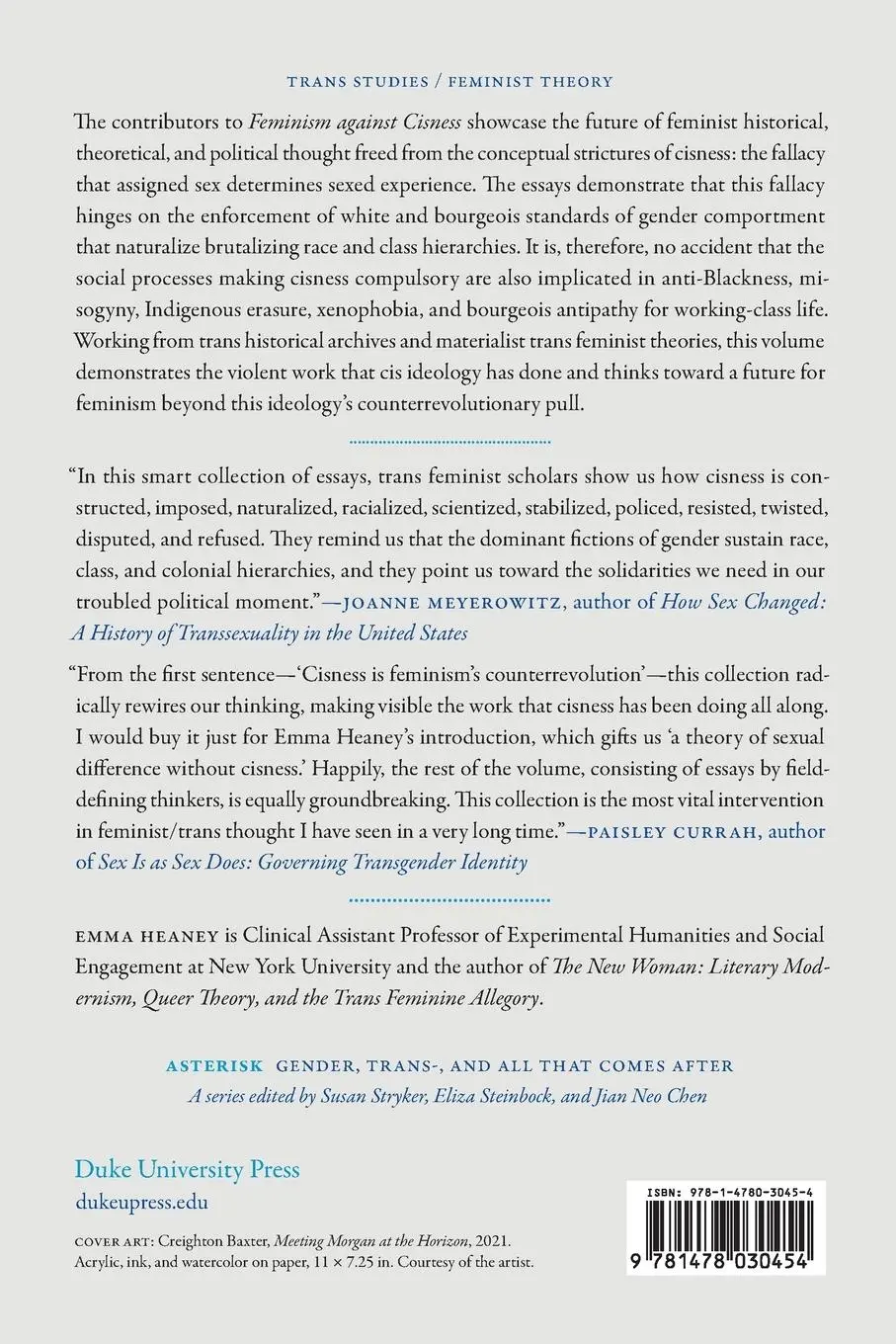 Rückseite: 9781478030454 | Feminism against Cisness | Emma Heaney | Taschenbuch | Englisch | 2024