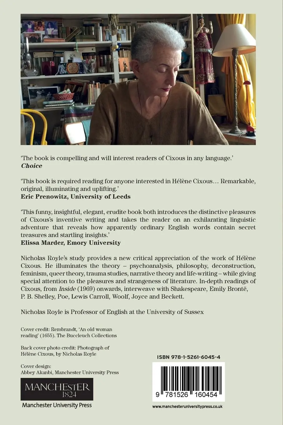 Rückseite: 9781526160454 | Hélène Cixous | Dreamer, realist, analyst, writing | Nicholas Royle