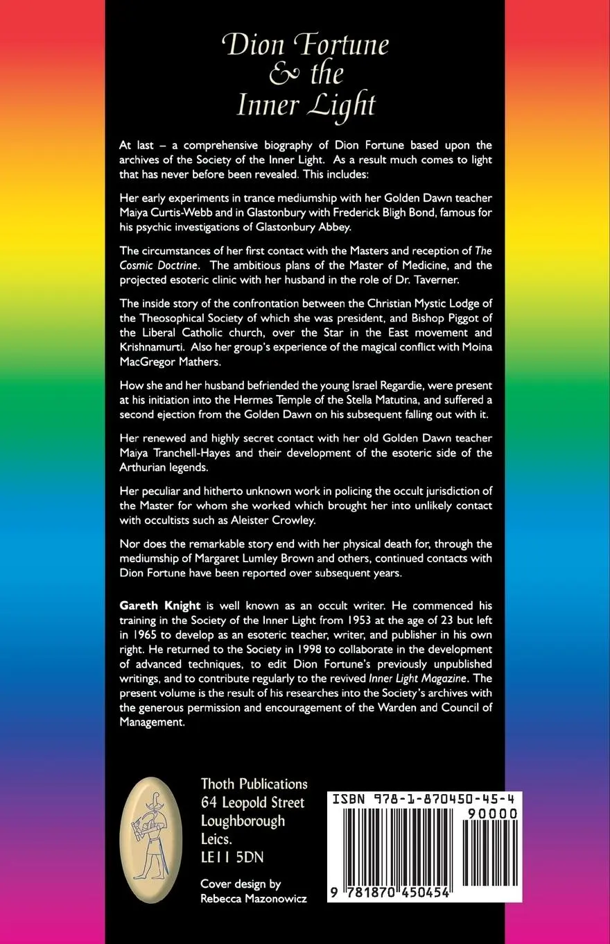 Rückseite: 9781870450454 | Dion Fortune &amp; the Inner Light | Gareth Knight | Taschenbuch | 2000