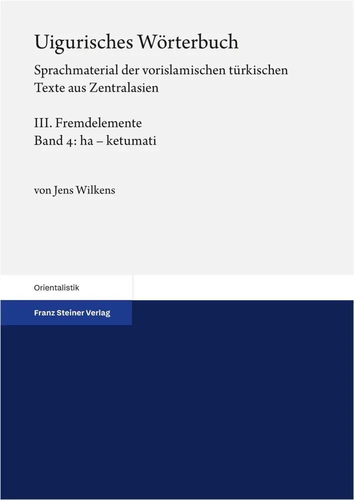Bild: 9783515140454 | Uigurisches Wörterbuch. Sprachmaterial der vorislamischen...