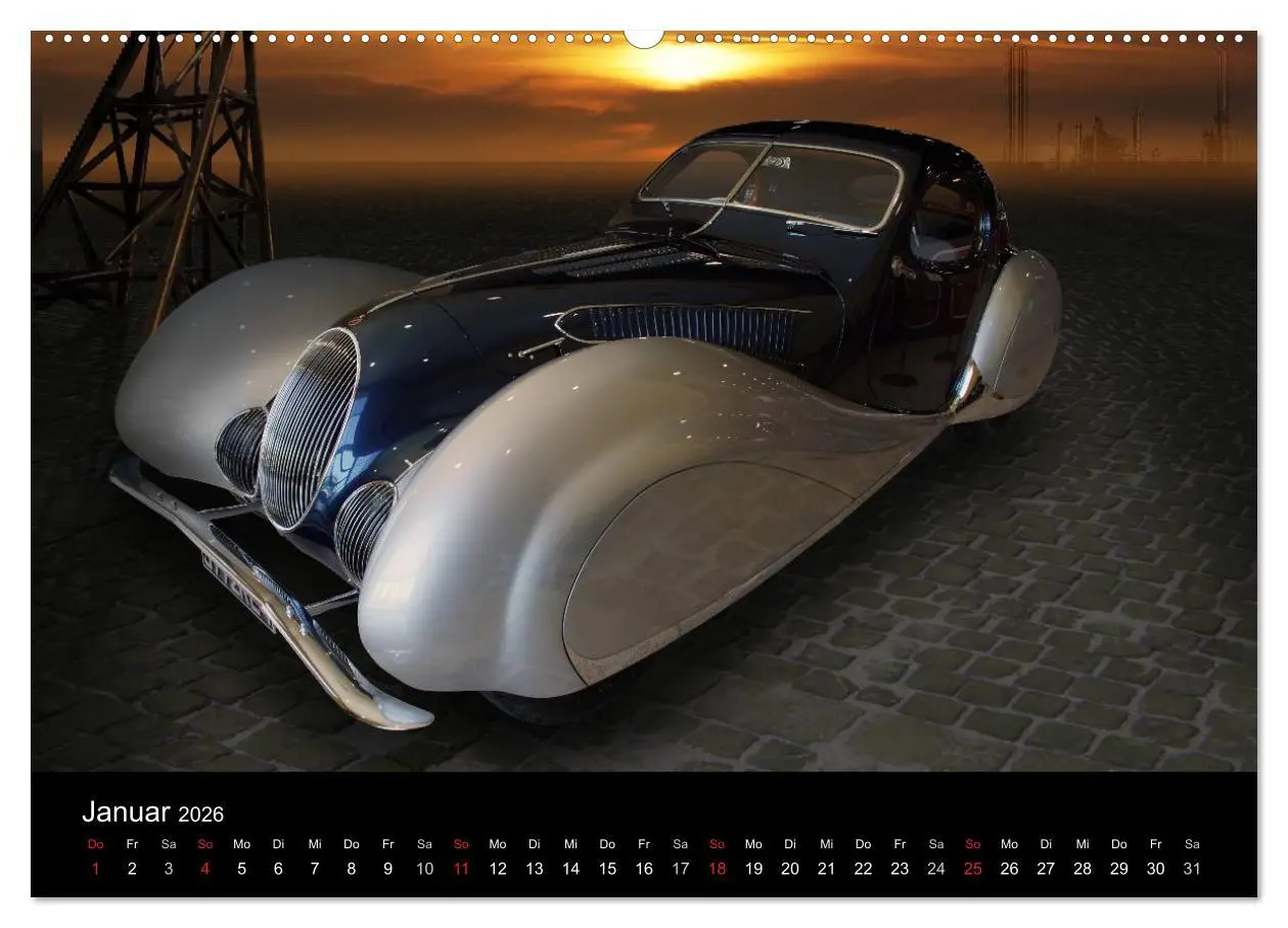 Bild: 9783516060454 | Oldtimer-Kunst (Wandkalender 2026 DIN A2 quer), CALVENDO...