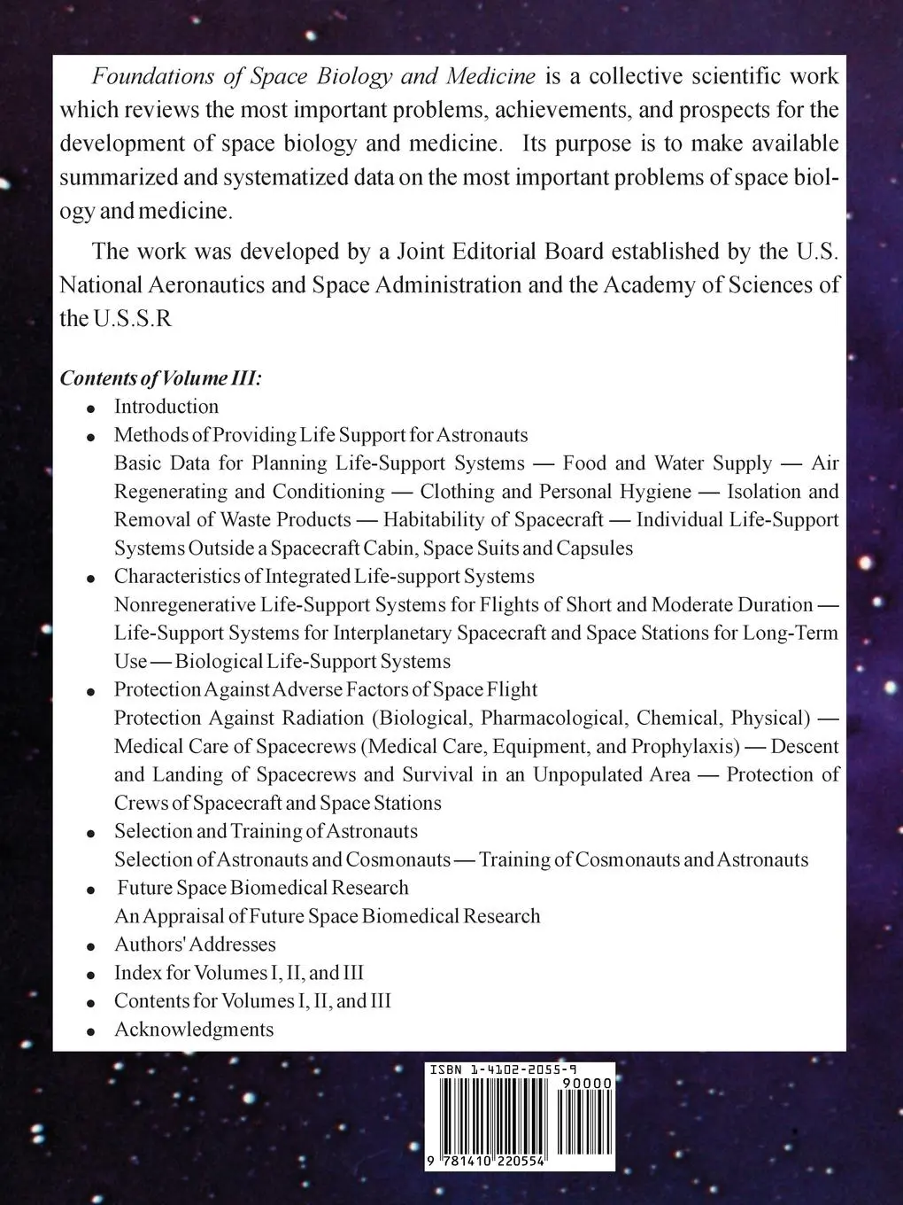 Rückseite: 9781410220554 | Foundations of Space Biology and Medicine | Nasa | Taschenbuch | 2005