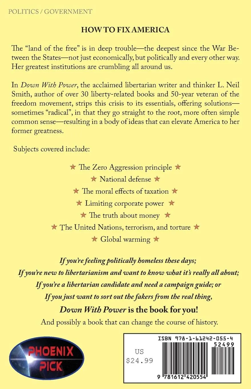Rückseite: 9781612420554 | Down with Power | Libertarian Policy in a Time of Crisis | Smith