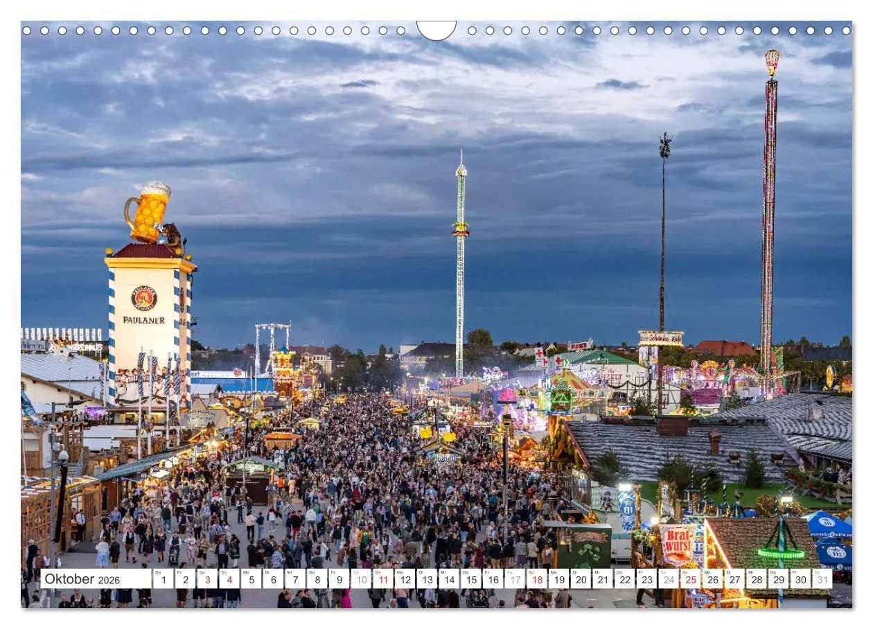Bild: 9783457340554 | Abend in München (Wandkalender 2026 DIN A3 quer), CALVENDO...