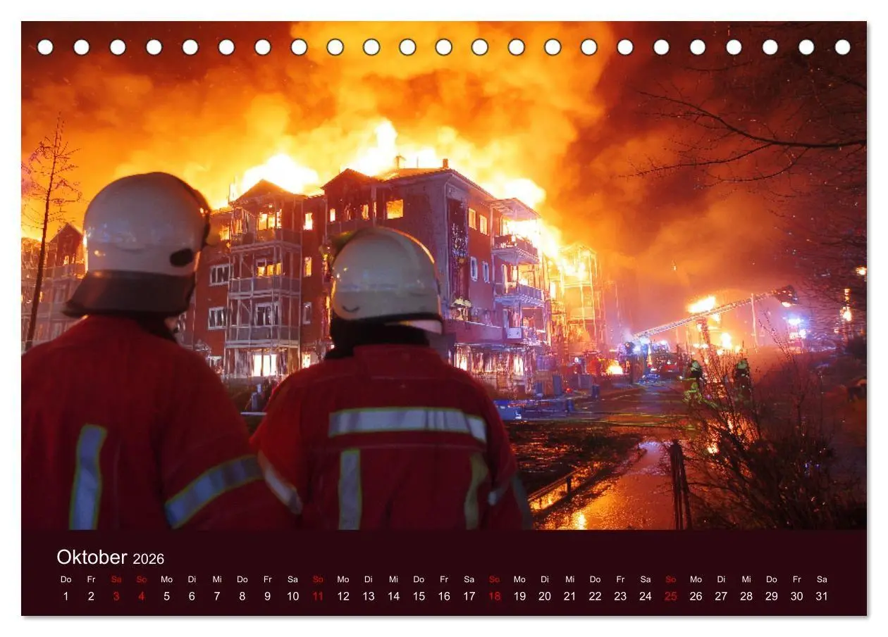 Bild: 9783516670554 | Feuer und Flamme - Feuerwehrkalender (Tischkalender 2026 DIN A5...
