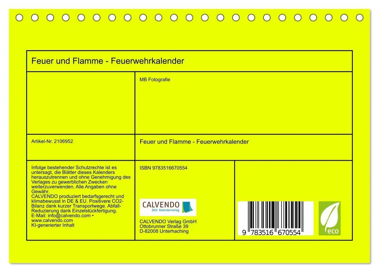 Bild: 9783516670554 | Feuer und Flamme - Feuerwehrkalender (Tischkalender 2026 DIN A5...