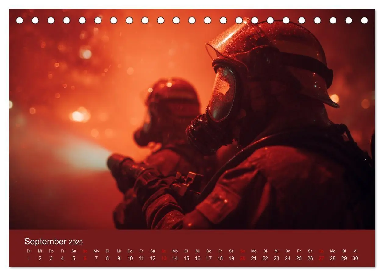 Bild: 9783516670554 | Feuer und Flamme - Feuerwehrkalender (Tischkalender 2026 DIN A5...