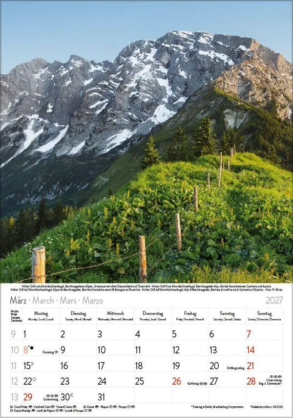 Bild: 9783819300554 | Die Alpen 2027 | Verlag Korsch | Kalender | Spiralbindung | 13 S.