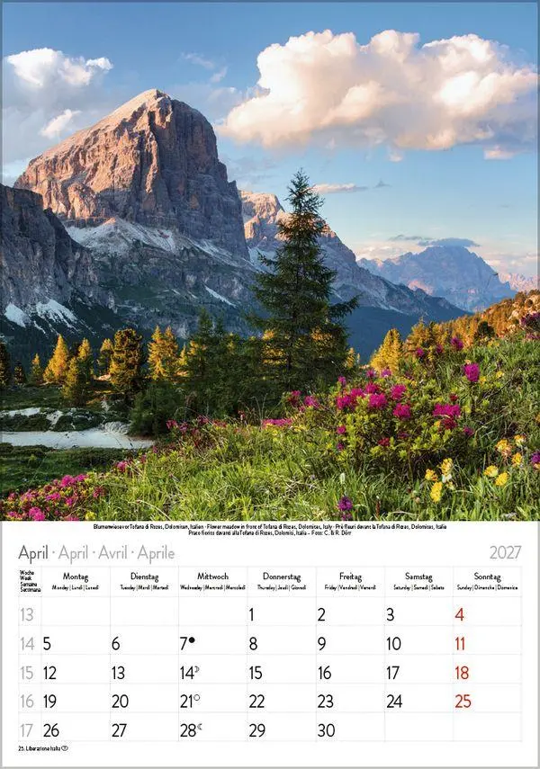 Bild: 9783819300554 | Die Alpen 2027 | Verlag Korsch | Kalender | Spiralbindung | 13 S.