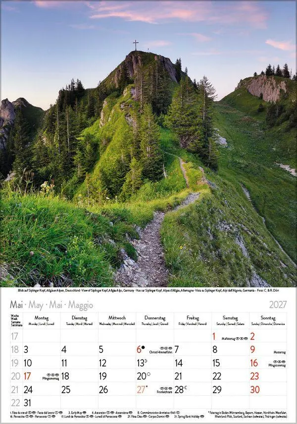 Bild: 9783819300554 | Die Alpen 2027 | Verlag Korsch | Kalender | Spiralbindung | 13 S.