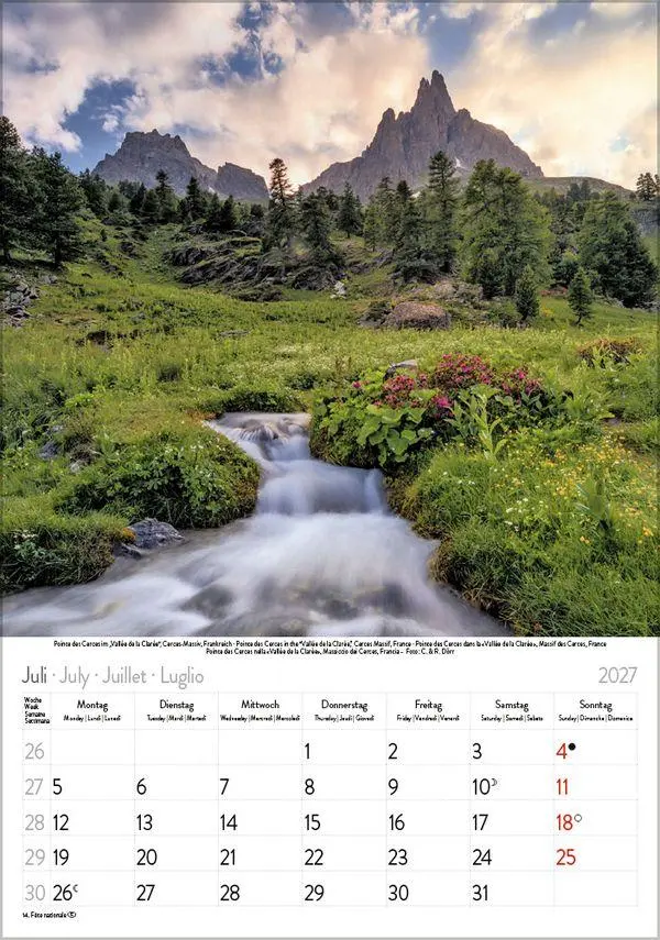 Bild: 9783819300554 | Die Alpen 2027 | Verlag Korsch | Kalender | Spiralbindung | 13 S.