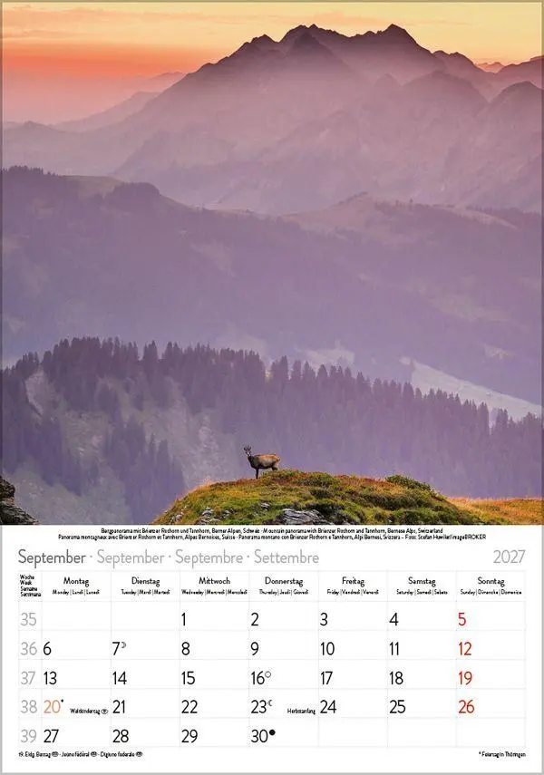 Bild: 9783819300554 | Die Alpen 2027 | Verlag Korsch | Kalender | Spiralbindung | 13 S.