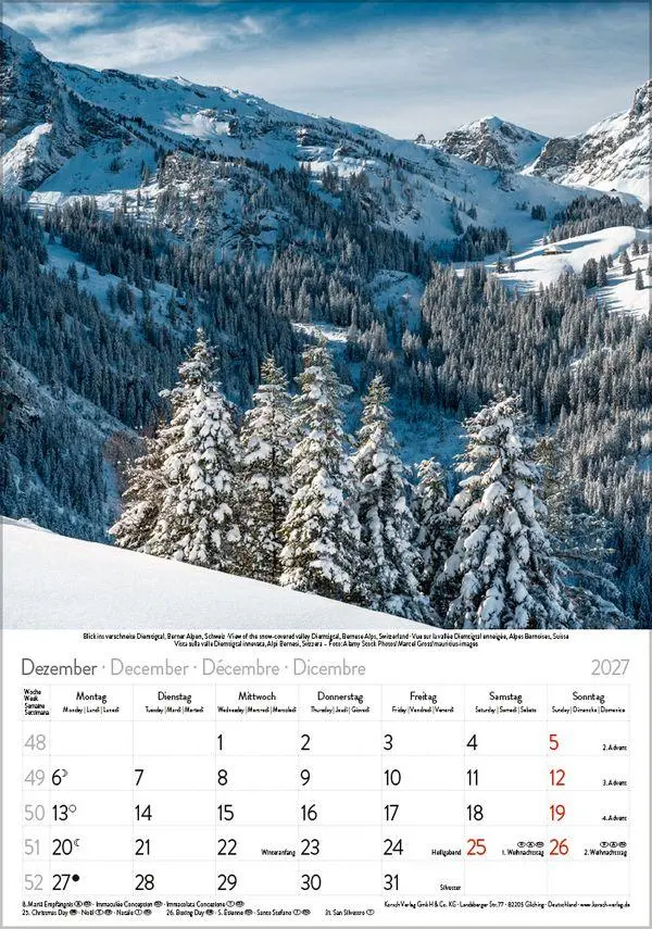 Bild: 9783819300554 | Die Alpen 2027 | Verlag Korsch | Kalender | Spiralbindung | 13 S.