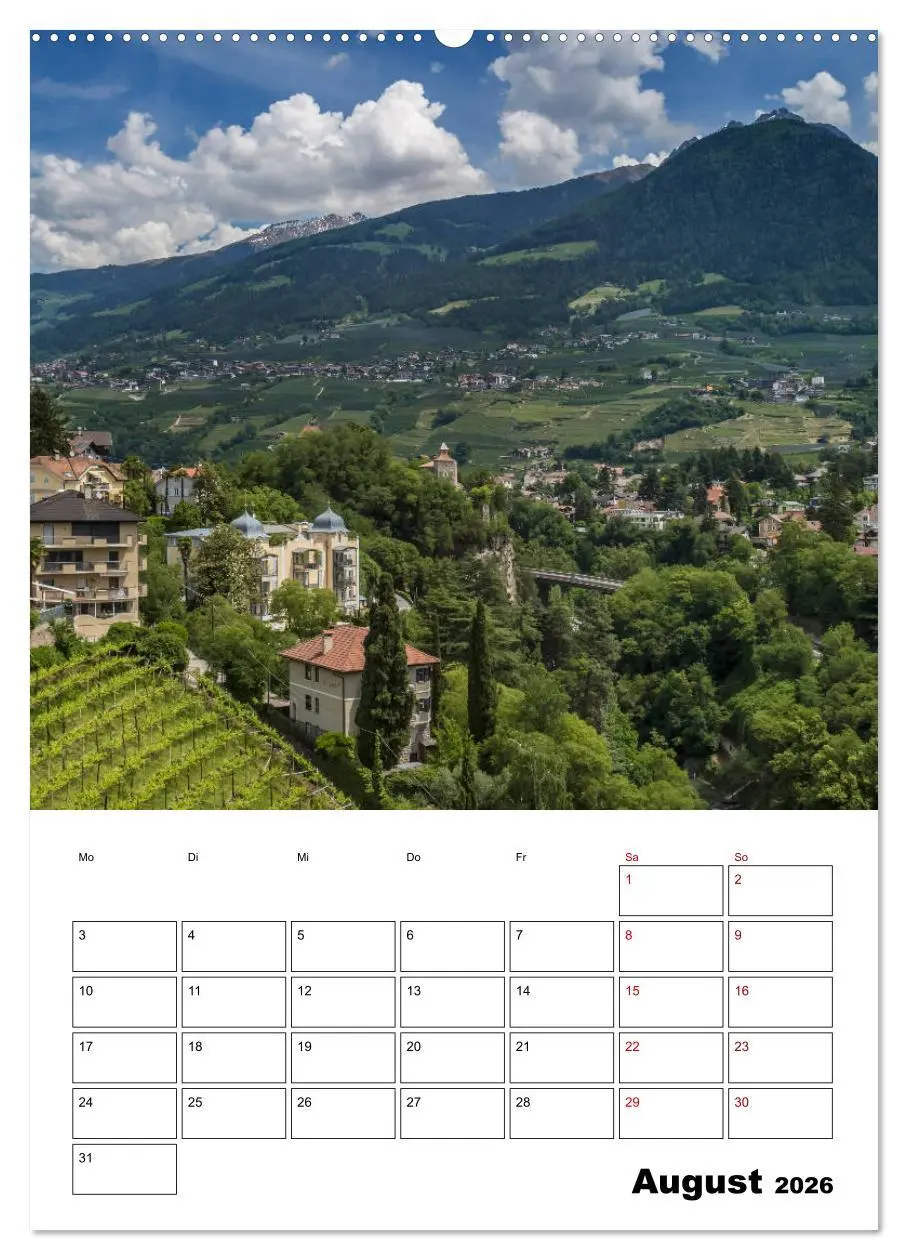 Bild: 9783516420654 | MERAN Terminplaner (Wandkalender 2026 DIN A2 hoch), CALVENDO...
