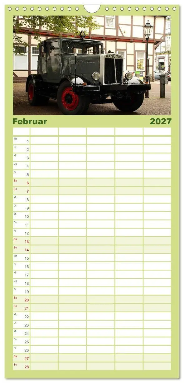 Bild: 9783594330654 | Familienplaner 2027 - Oldtimer vergangenger Jahrzehnte mit 5...