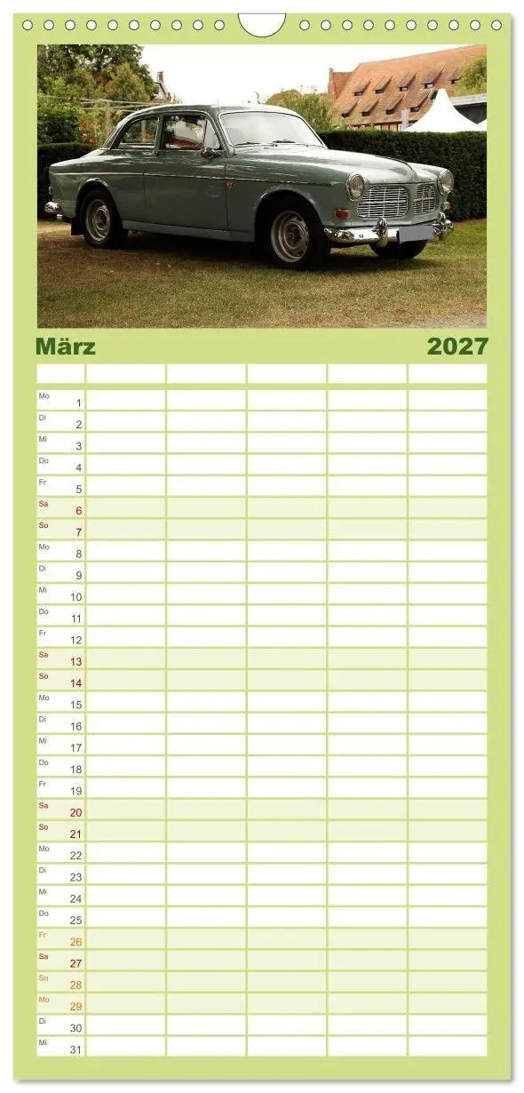 Bild: 9783594330654 | Familienplaner 2027 - Oldtimer vergangenger Jahrzehnte mit 5...