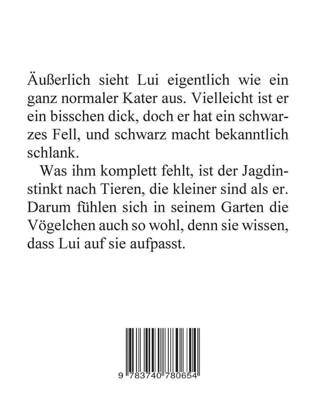Rückseite: 9783740780654 | Lui, der Vogelfreund | Peter Siefermann | Taschenbuch | 68 S. | 2021