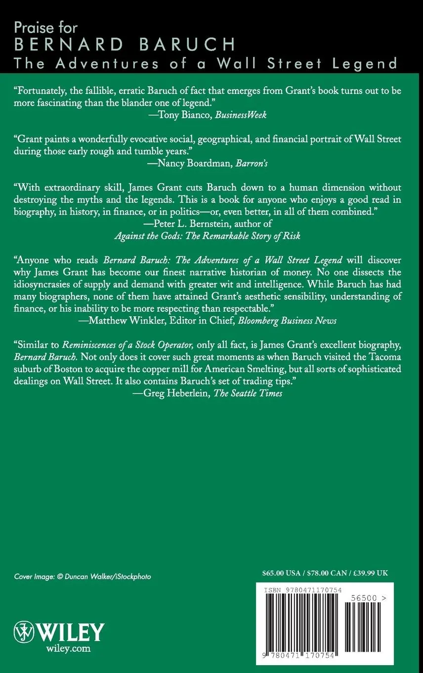 Rückseite: 9780471170754 | Bernard M. Baruch | The Adventures of a Wall Street Legend | Grant