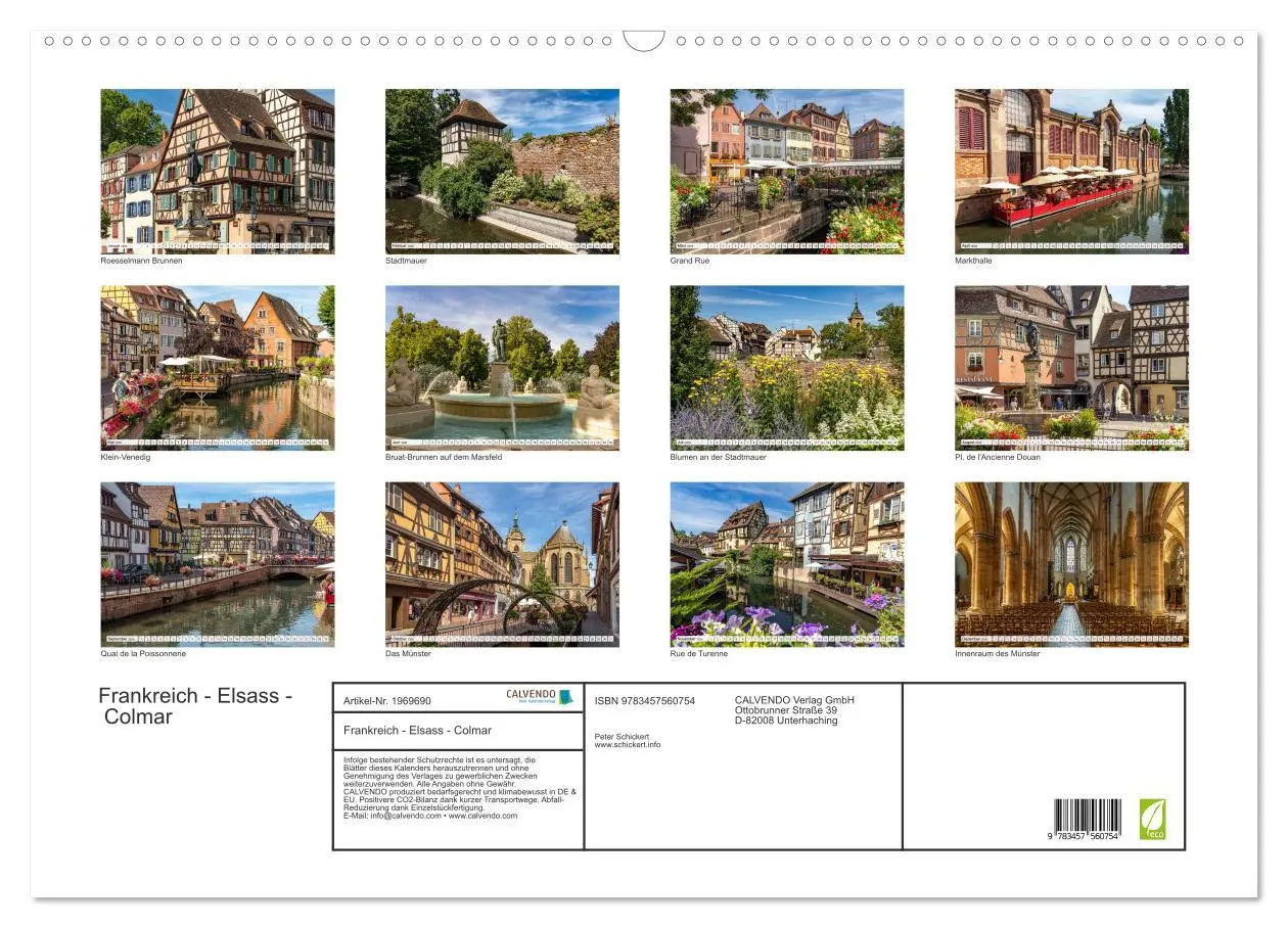 Bild: 9783457560754 | Frankreich - Elsass - Colmar (Wandkalender 2026 DIN A2 quer),...