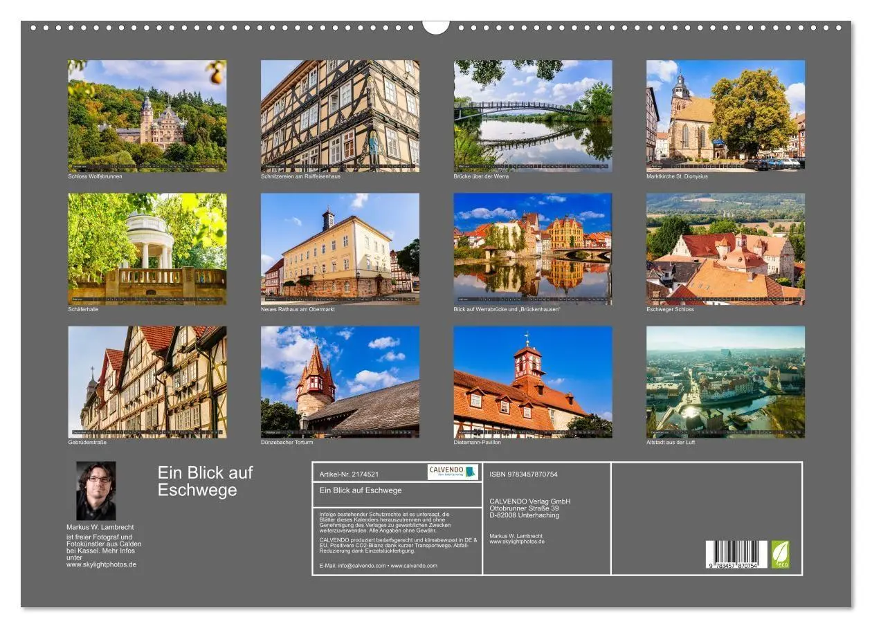 Bild: 9783457870754 | Ein Blick auf Eschwege (Wandkalender 2026 DIN A2 quer), CALVENDO...