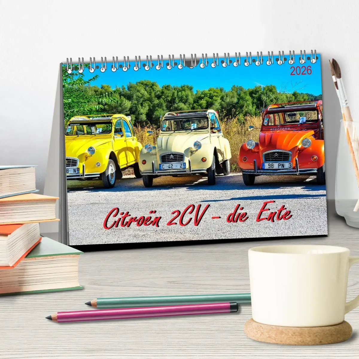 Bild: 9783516030754 | Citroën 2CV - die Ente (Tischkalender 2026 DIN A5 quer), CALVENDO...