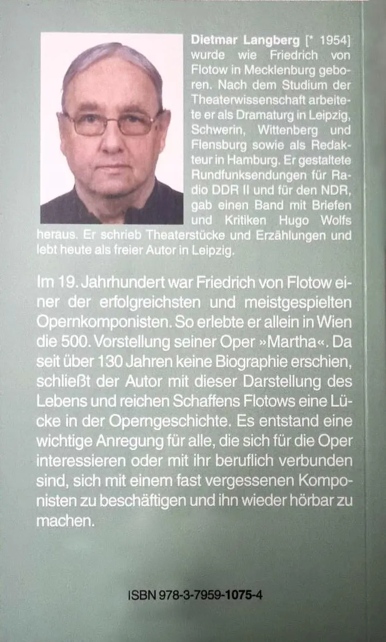 Rückseite: 9783795910754 | Friedrich von Flotow | Dietmar Langberg | Taschenbuch | 258 S. | 2025
