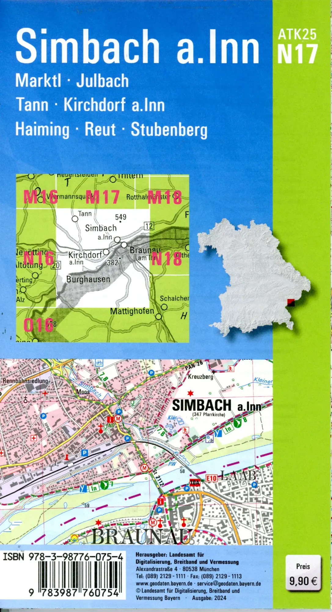 Bild: 9783987760754 | ATK25-N17 Simbach a.Inn (Amtliche Topographische Karte 1:25000) | 2025