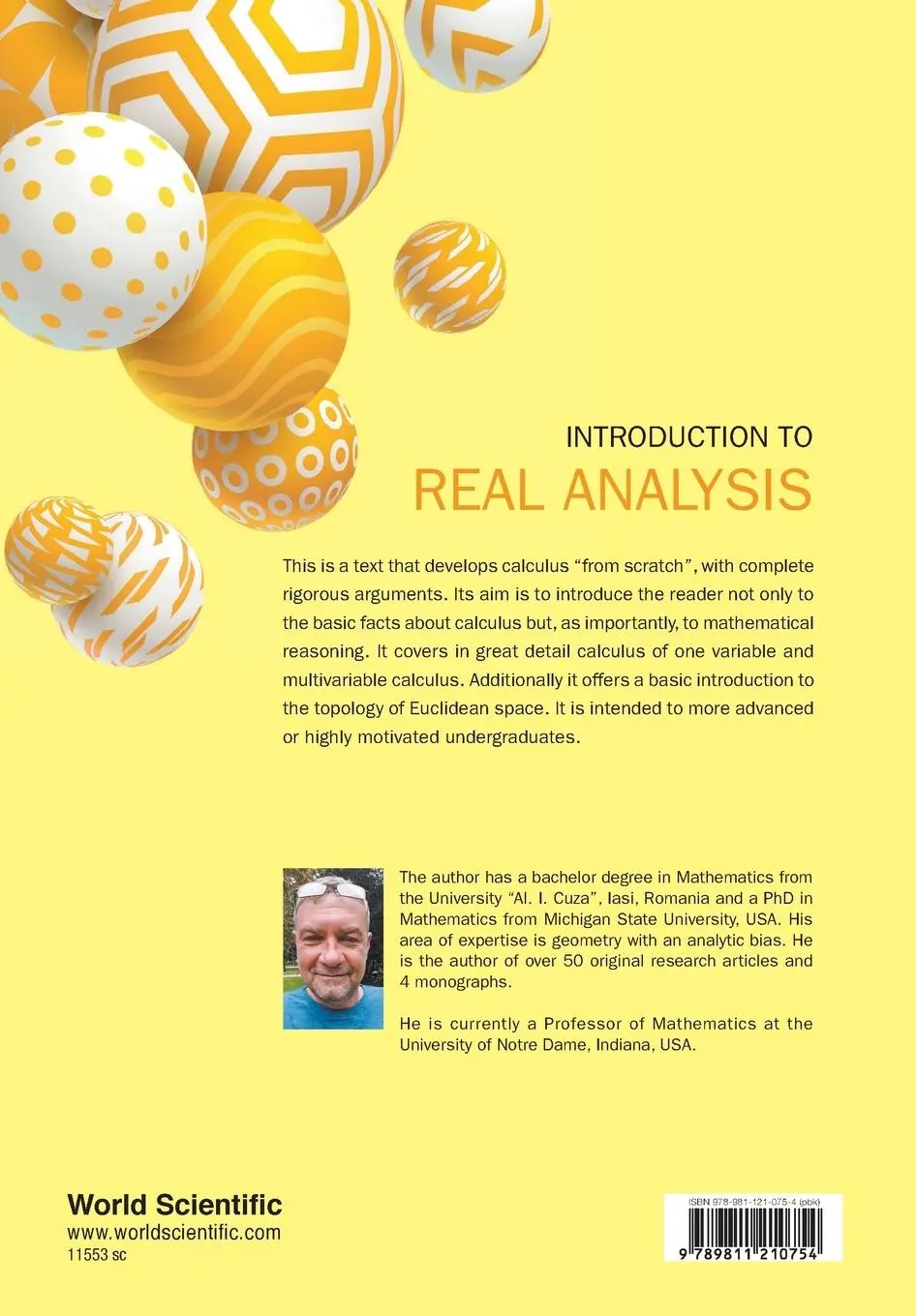 Rückseite: 9789811210754 | INTRODUCTION TO REAL ANALYSIS | Nicolaescu Liviu I | Taschenbuch