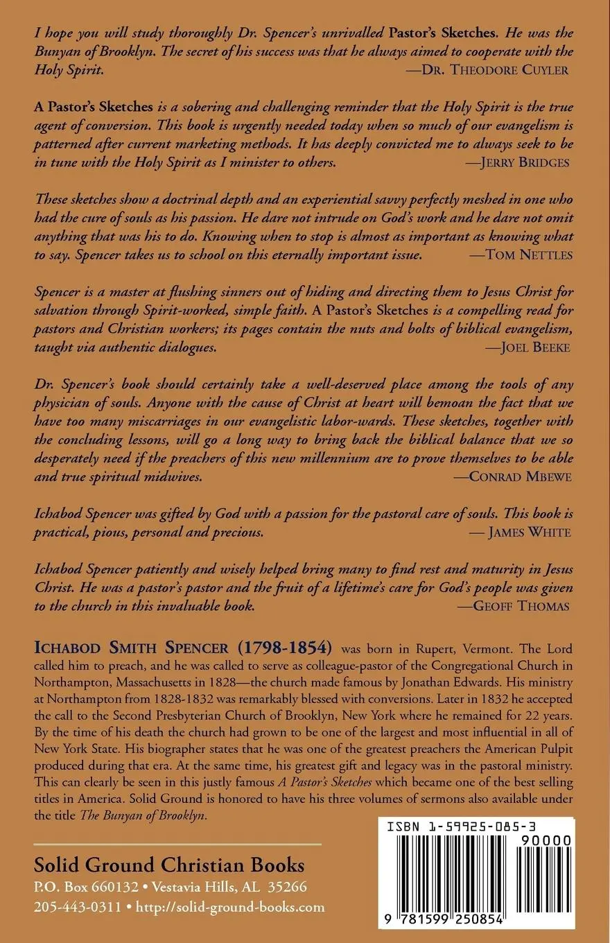 Rückseite: 9781599250854 | A PASTOR'S SKETCHES | Ichabod Spencer | Taschenbuch | Englisch | 2006