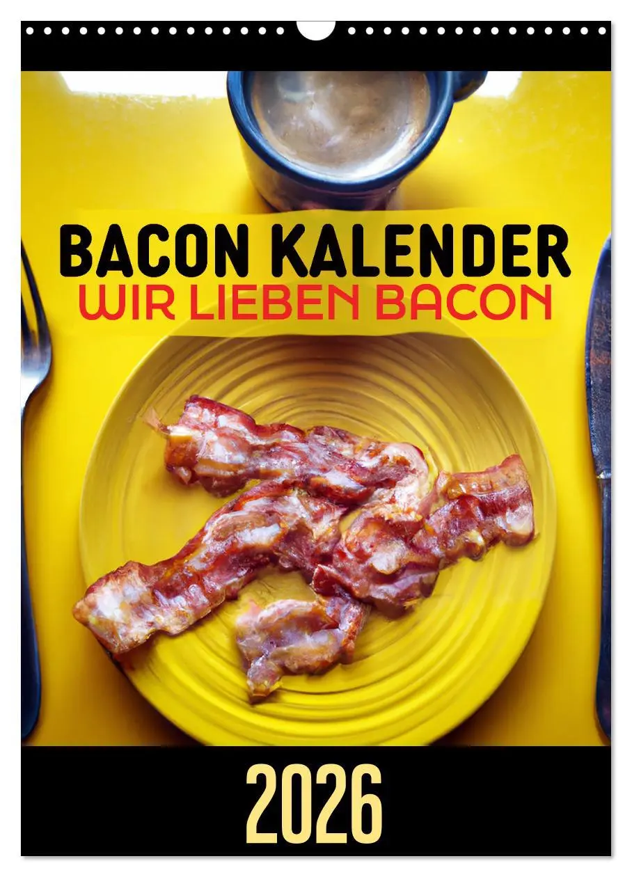 Cover: 9783516330854 | Bacon Kalender - Wir lieben Bacon (Wandkalender 2026 DIN A3 hoch),...