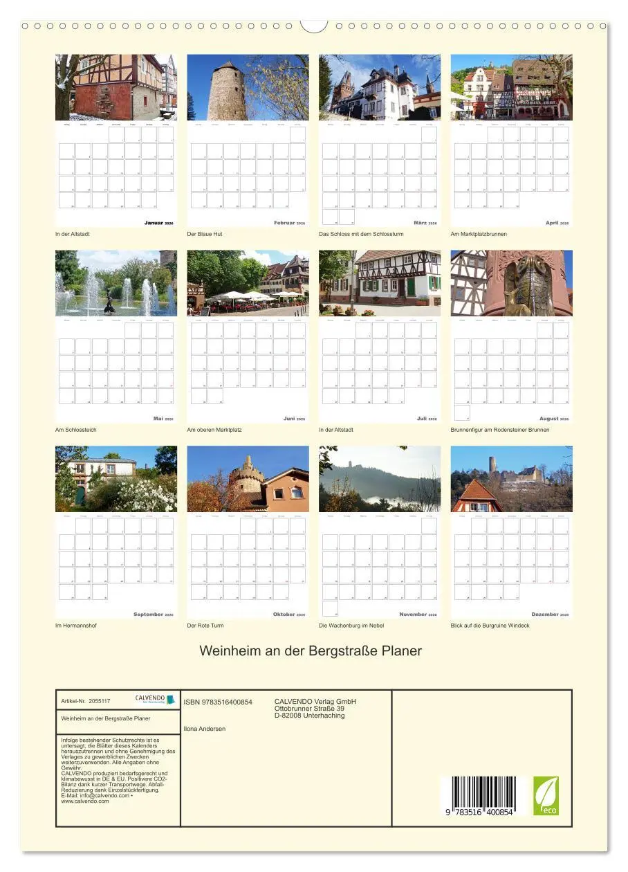 Bild: 9783516400854 | Weinheim an der Bergstraße Planer (hochwertiger Premium...