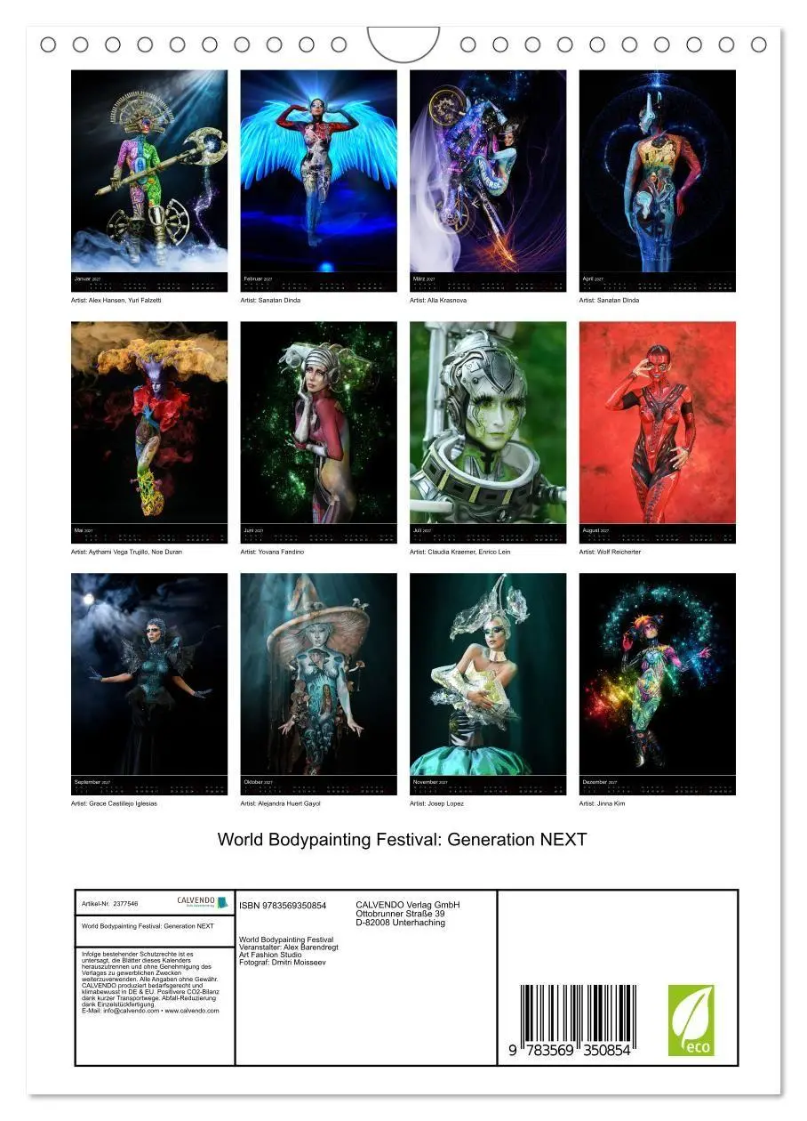 Bild: 9783569350854 | World Bodypainting Festival: Generation NEXT (Wandkalender 2027 DIN...