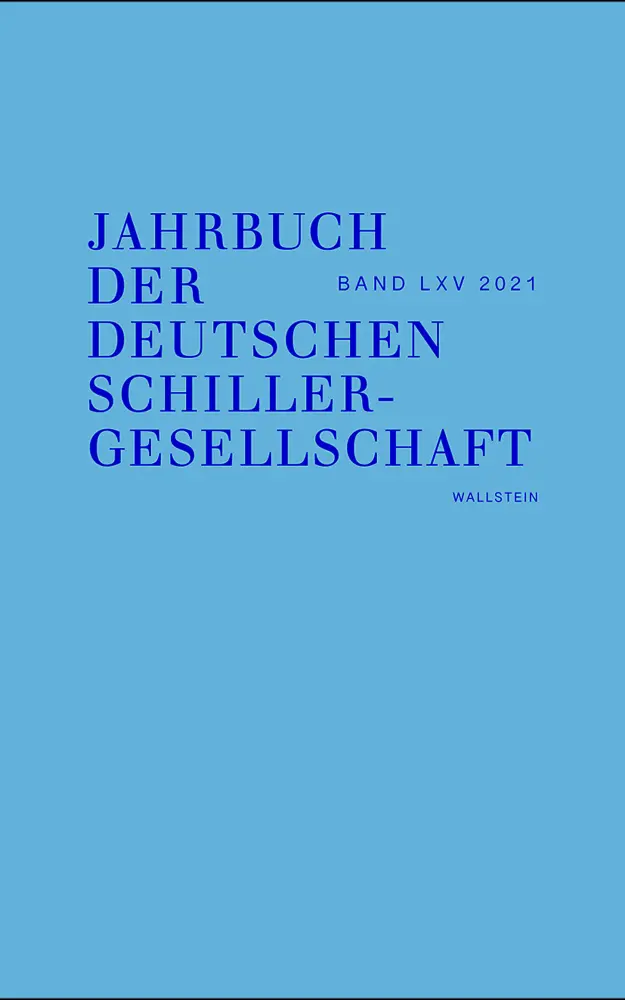 Cover: 9783835350854 | Jahrbuch der Deutschen Schillergesellschaft | Alexander Honold (u. a.)