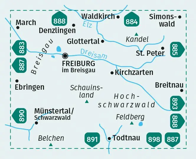 Bild: 9783991540854 | KOMPASS Wanderkarte 889 Freiburg und Umgebung, Kandel,...