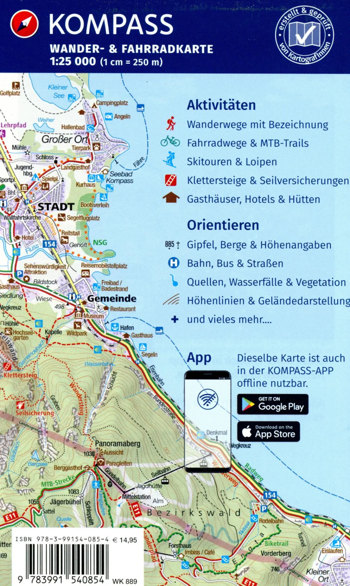 Bild: 9783991540854 | KOMPASS Wanderkarte 889 Freiburg und Umgebung, Kandel,...