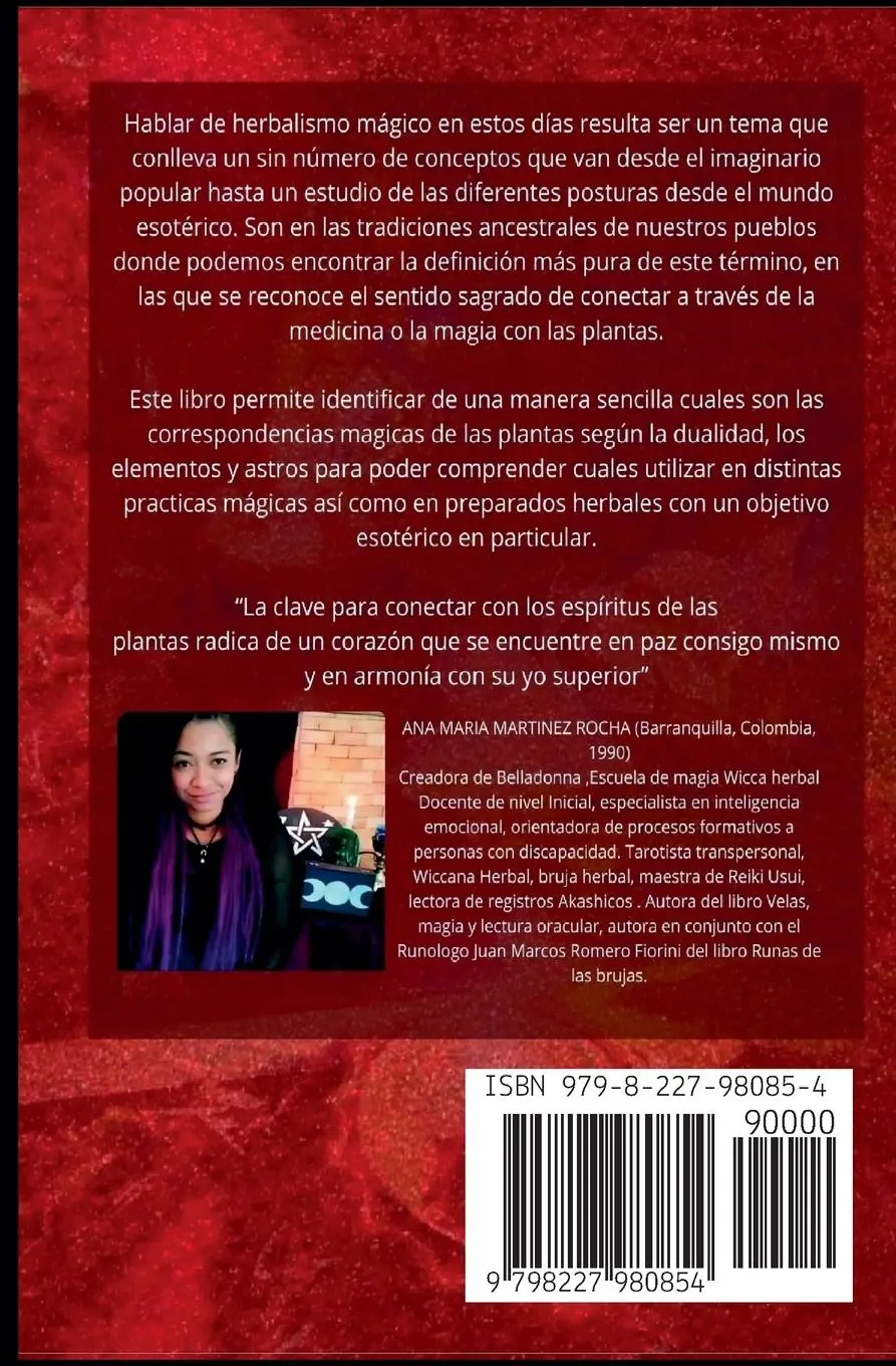 Rückseite: 9798227980854 | Herbalismo Mágico | Tomo 1 - Correspondencias | Rocha | Taschenbuch