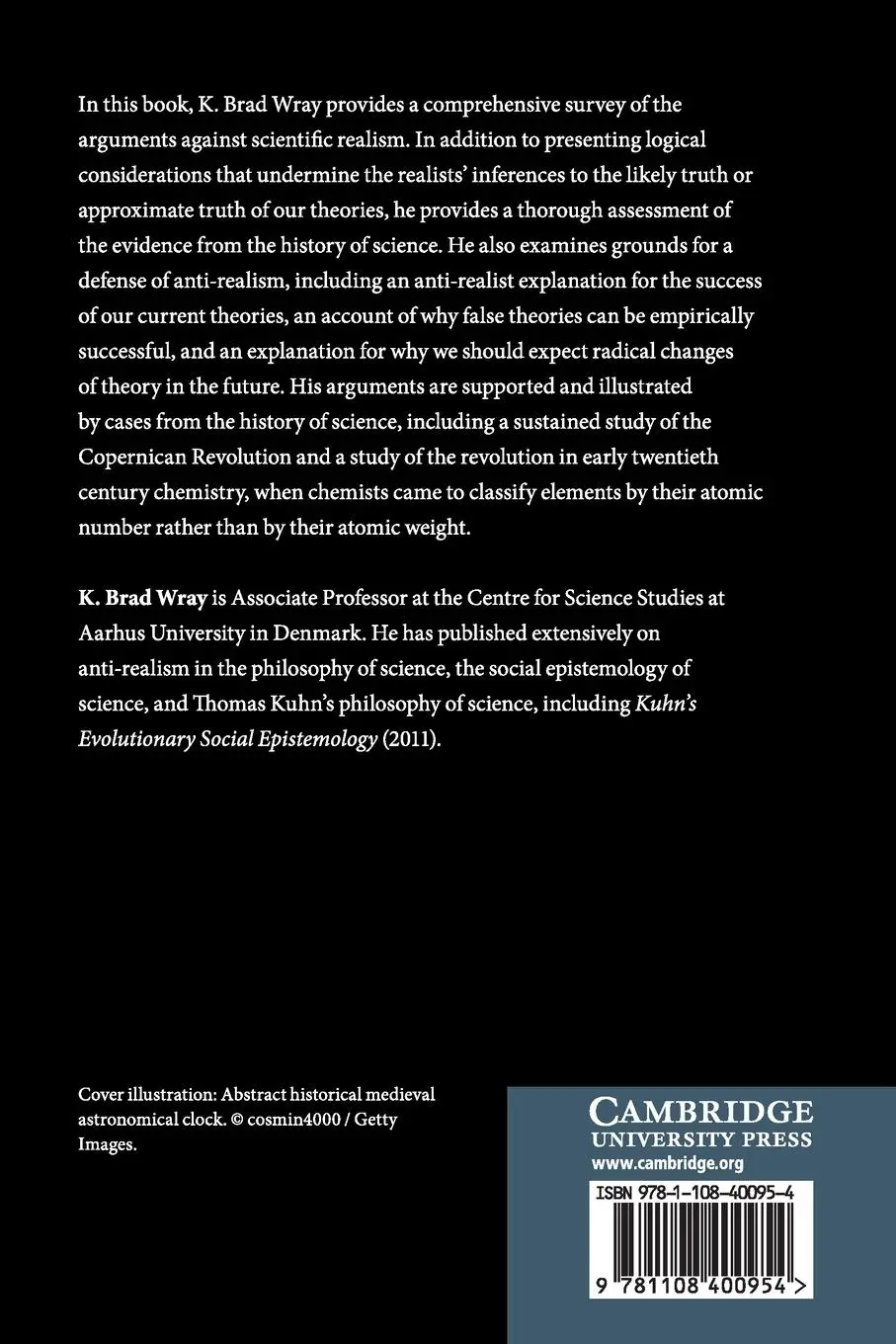Rückseite: 9781108400954 | Resisting Scientific Realism | K. Brad Wray | Taschenbuch | Paperback