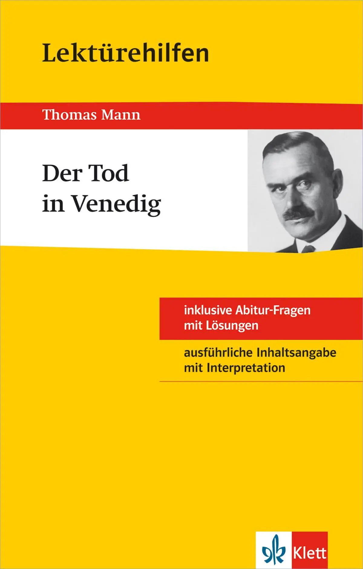 Cover: 9783129230954 | Klett Lektürehilfen Thomas Mann "Der Tod in Venedig" | Thomas Mann