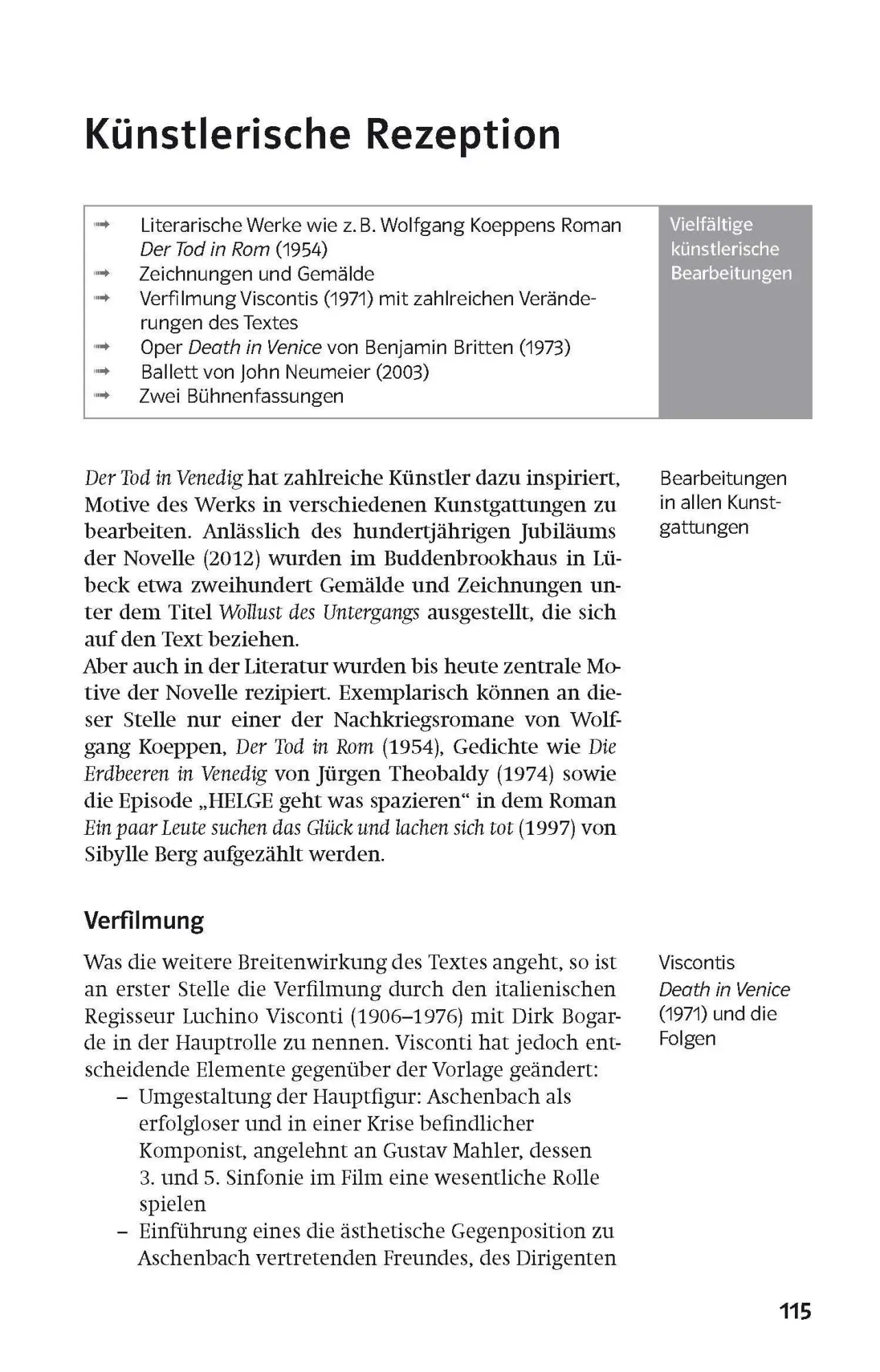 Bild: 9783129230954 | Klett Lektürehilfen Thomas Mann "Der Tod in Venedig" | Thomas Mann