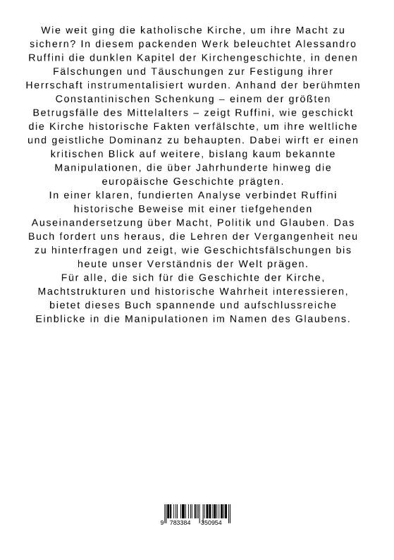 Bild: 9783384350954 | Täuschung im Namen des Glaubens | Alessandro Ruffini | Taschenbuch