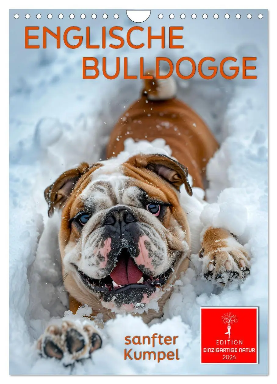 Cover: 9783516250954 | Englische Bulldogge - sanfter Kumpel (Wandkalender 2026 DIN A4...