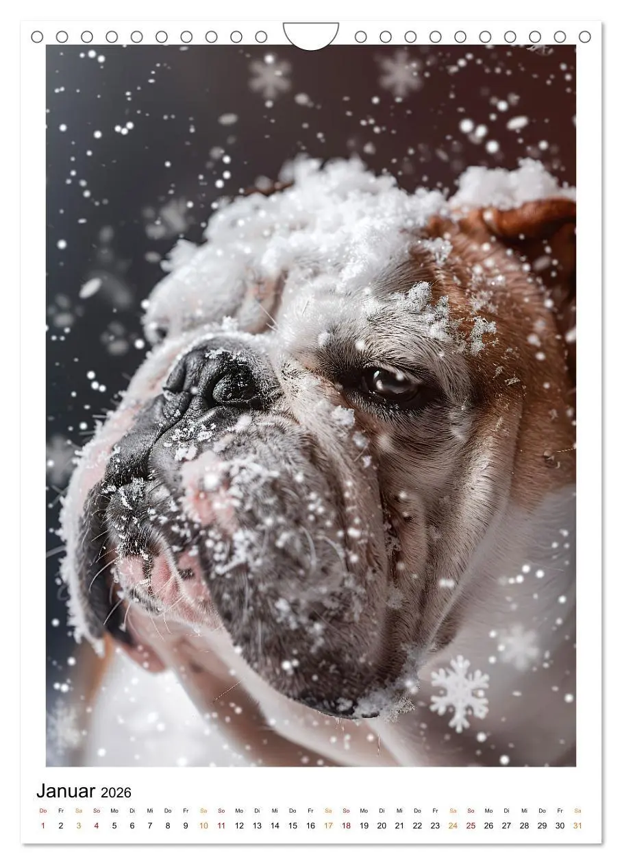Bild: 9783516250954 | Englische Bulldogge - sanfter Kumpel (Wandkalender 2026 DIN A4...