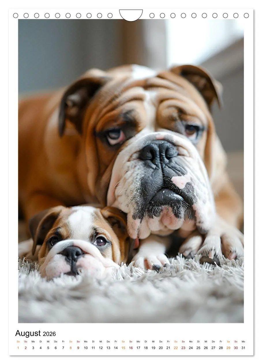 Bild: 9783516250954 | Englische Bulldogge - sanfter Kumpel (Wandkalender 2026 DIN A4...